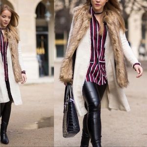 Zara faux fur vest